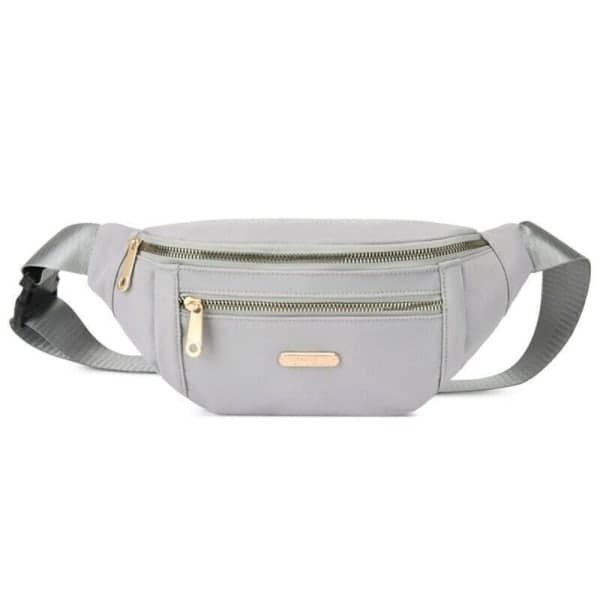 Lændetaske Fanny Pack GRÅ grå pink
