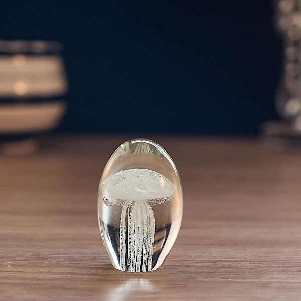 3D Krystal Vandmand Ornament Havdyr Papirvægt Håndværk Samleobjekt Til Hjemmet Levering Kontor Skrivebords Dekoration Gave Lake blue