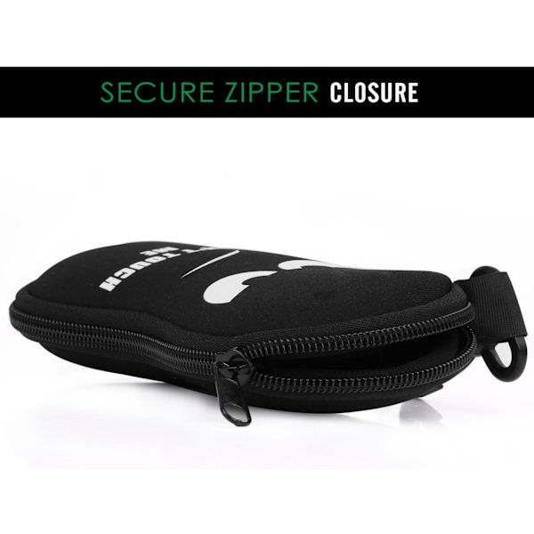 Briller Etui, Blød Lynlås Neoprene Solbriller Pung Beskyttende Briller Etui Taske med Klip til Mænd og Kvinder B