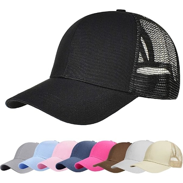 Baseball Cap for Men Women Summer Breathable Hollow Open Mesh Unisex Ponytail Sports Trucker Caps Adjustable Outdoor Hats