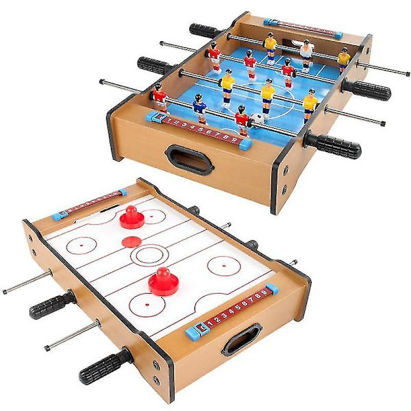 Fodboldbordsspil Lufthockeybord Til Børn 2-i-1 Mini Multi Spilbord Kombinationssæt Til Hjem Lounge Rec Room Spilrum