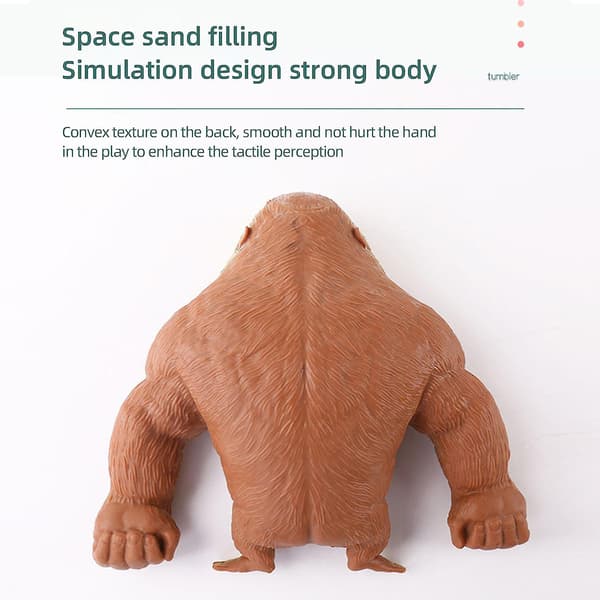 Simulerings Gorilla Abe Strækbar Squish Antistress Klem Elastisk Abe Legetøj 12*12 Blue