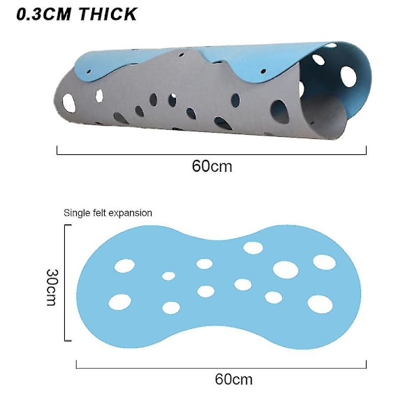 Kattunnelbädd Vikbar Husdjurstunnel Leksak Interaktiv Sport Filtmaterial style6