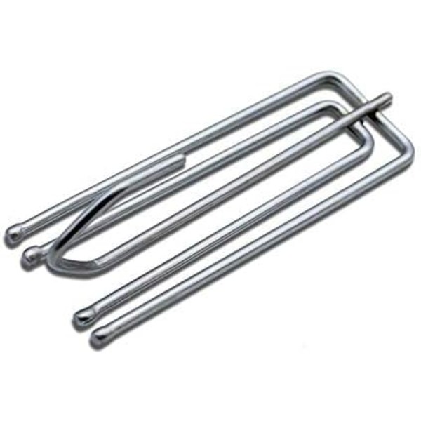 40-pack gardinkrokar i metall, nypklämma, veckband, tunga gardinkrokar med djupa spetsar (silver)