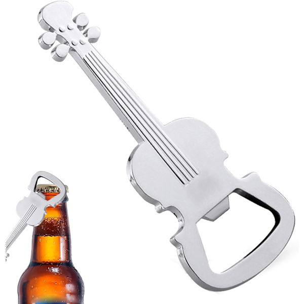 1 stk Ølflaskeåpner - Nyhet Metallflaskeåpner, Gitarformet - Perfekt for Familietreff, Barer, Restauranter (S6)
