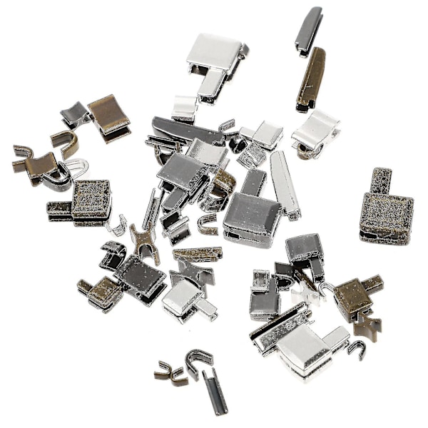 24-pack Metalliska Blixtlåsskydd, Insättningsnål, Blixtlåsstopp, Tillbehör, Plugg, Blixtlåsreparationssats för Kläder, Hem-DIY (Blandade Färger, Storlek 3/5/8/10)