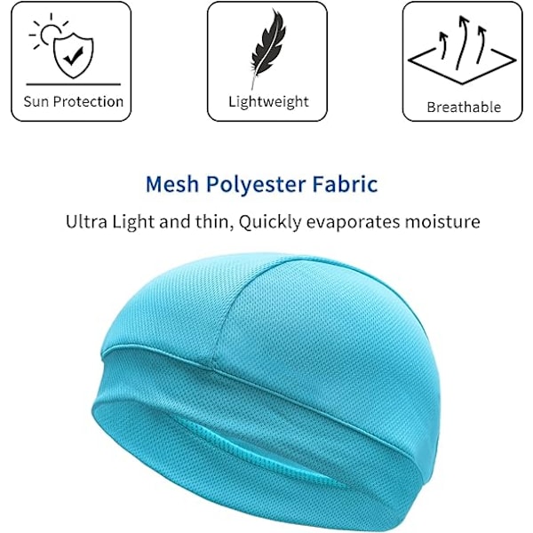 Svetttransporterande hjälmfoder Skull Cap för män kvinnor Cykling Löpning Mössa Mössa(Nylon Khaki),En Storlek