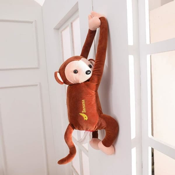 Pippi Monkey Tissue Box Cartoon Paper Cover Towel Holder Pap