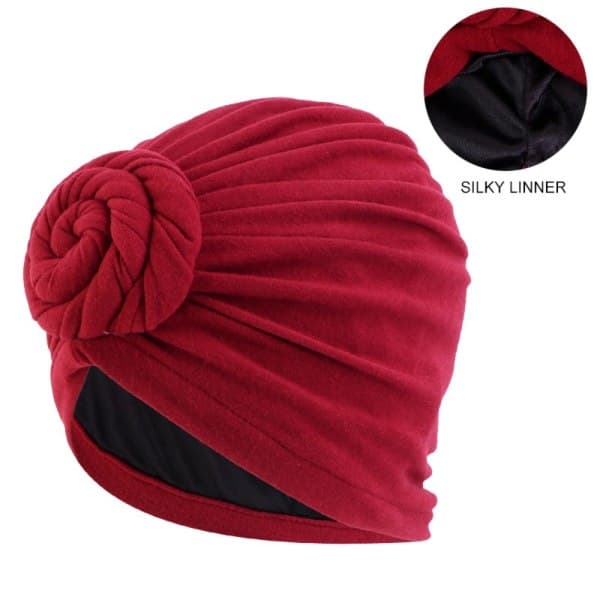 Dame Turban Dækning SORT Sort Purple