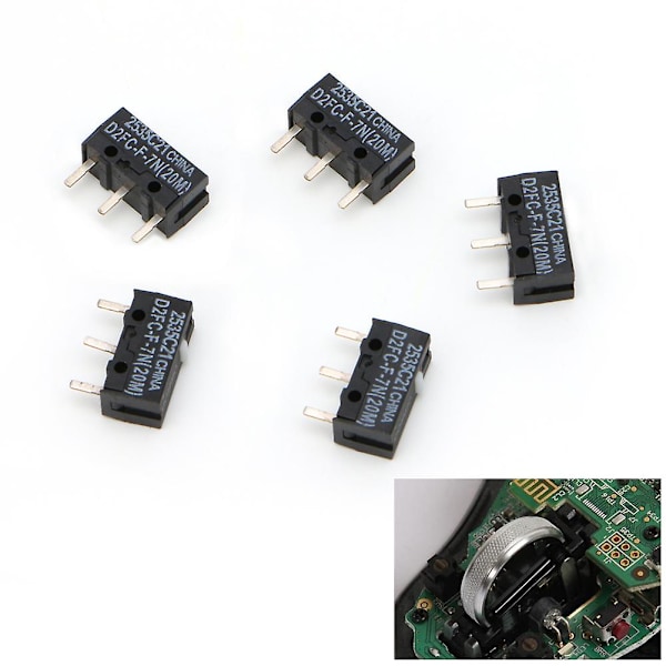 5 stk 20m Mikrobryter D2fc-f-7n For Mus Bytte Erstatning Testet