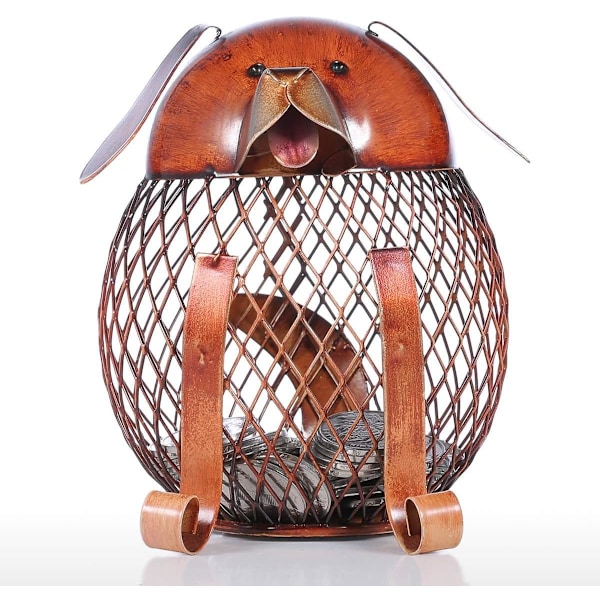 Pengeboks Metal Møntboks Kat Formet Tip Jar Kreative Fødselsdagsgaver Håndværk Skrivebordsdekorationer Indretning Ornament Dog Shaped