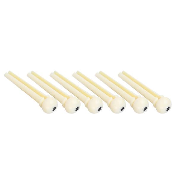 6 st Gitarrstall Spikade Strängkonspikar Musikinstrument Del Tillbehör (Vit)