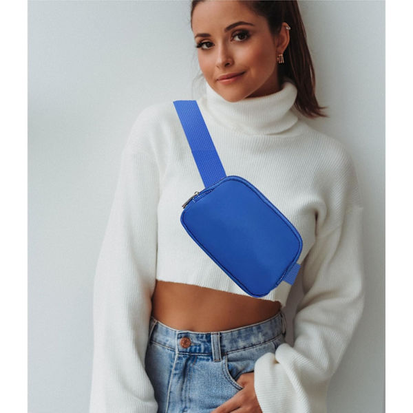 Bum Bag til Kvinder og Mænd - Løbebæltetaske Mode Taljepakker Fanny Pack med Justerbare Remme Skuldertaske