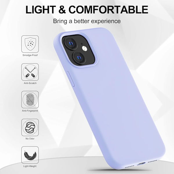 Silicone Cover Kompatibel med iPhone 11 Cover 6,1 Tommer, Blød Ultra Tynd Beskyttende Stødsikker Flydende Silicone Telefon Cover Clove Purple