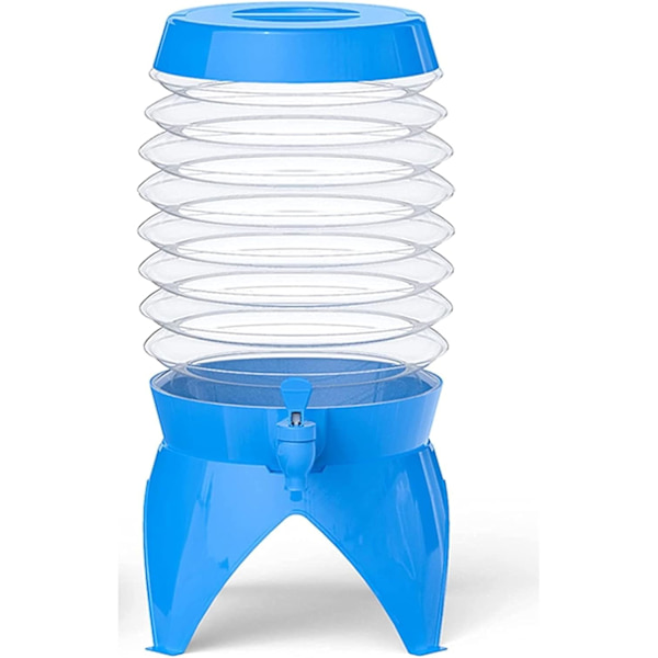 Foldbar Vannbøtte Bærbar Camping Vannbeholder med Kran Bilbøtte Drikkevare Ølbøtte for Camping Fiske Klatring Piknik Grill Reise Utendørs 5.5L