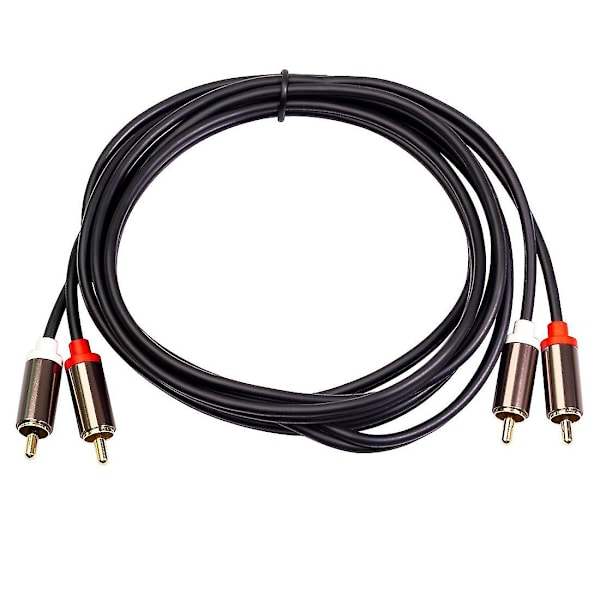 2 RCA til 2 RCA Han Goldbelagt Lydkabel RCA Lydkabel 1m Hjemmebiograf DVD TV CD Forstærker Reso