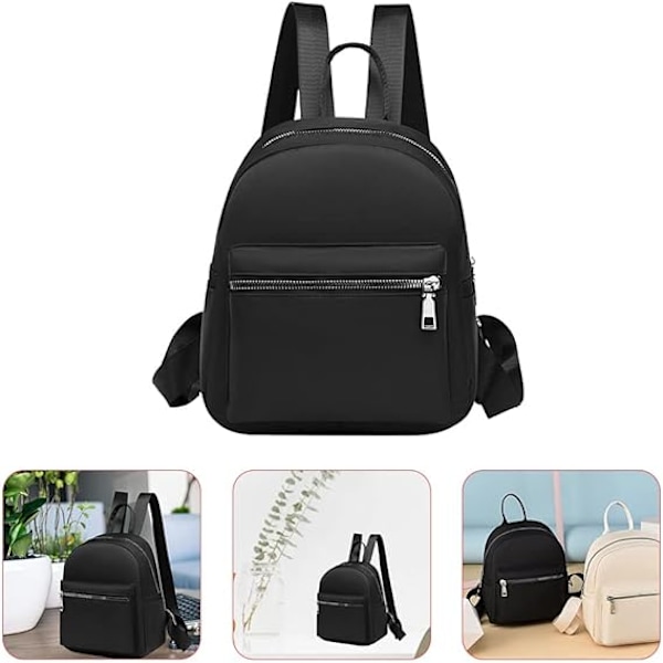 Mini förvaringsryggsäck Mode Casual Justerbar axelrem Axelväska Black