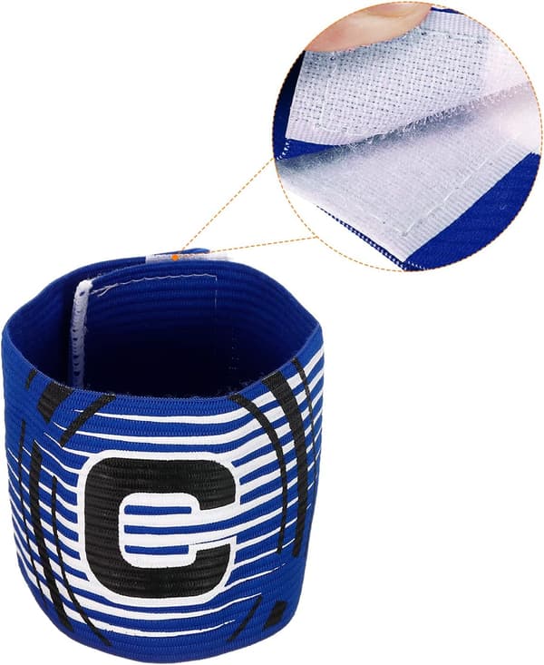 Kaptajns Armbånd, Bogstav C Elastisk Armbånd, 4 stk. Blue
