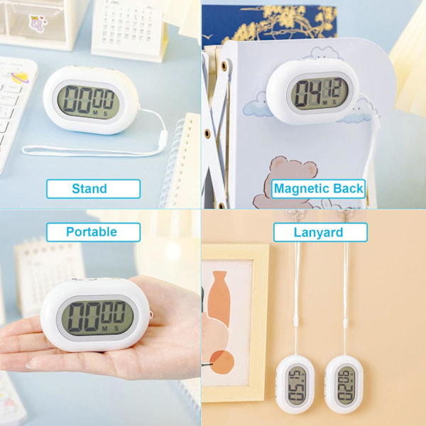 Kök Timer, Kök Timers för Matlagning Timer Magnetisk Baksida Nedräknings Stoppur Timer med Hög Alarm Stor Siffra för Matlagning