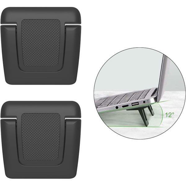 2 stk. Mini Laptop Stativ Usynlig Computer Stativ Foldbar Bærbar Ventileret Desktop Laptop Holder Tastatur Forhøjning Velegnet