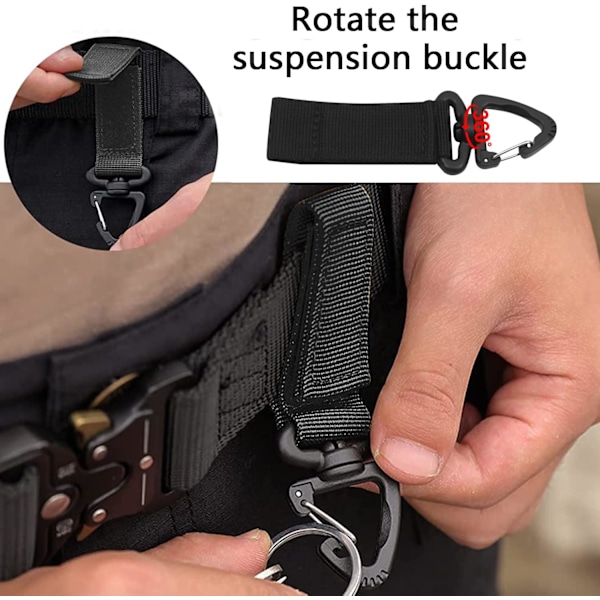 5 stk Belteklips Karabinkrok Buckle Strap Nylon Snap Hook Clip Nøkkelring Taktisk Ryggsekk Molle Clip