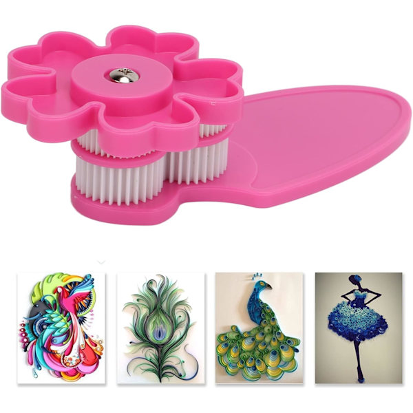 Paper Quilling -työkalu, muovinen DIY-rullatyökalu, kevyt ja yksinkertainen paperin rypytystyökalu taittojen, kukkien ja origami-käsitöiden valmistukseen