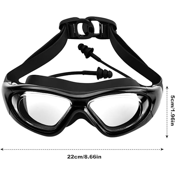HD Stora Ram Goggles för Simning Vuxna Justerbara Simning Dykning Goggles Anti-Dimma Vattentäta Simning Goggles Set