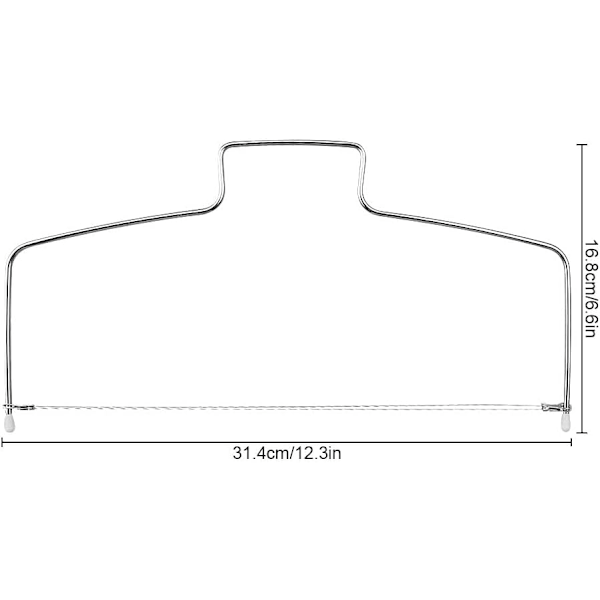 Ammattimainen ruostumattomasta teräksestä valmistettu kakkuleikkuri - säädettävä kaksoislangallinen viipaloija täydelliseen kakun leikkaamiseen - ihanteellinen leivontakäyttöön keittiössä
