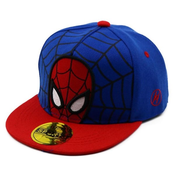 Lasten Baseball-lippis Disney Anime Cartoon Spiderman Hat Punainen Sininen Black