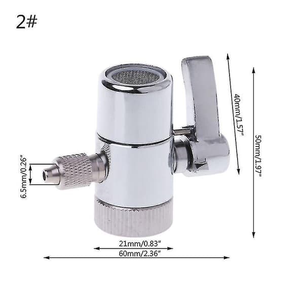 Vattenfilterkranavledare Ventil RO-system 1/4\" 2.5/8\" 3/8\" Slangkoppling Hög Kvalitet 2