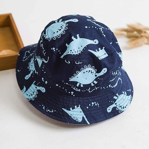 Barn Bebisar Pojkar Solhatt Dinosaurie Mjuk 100% Bomull Sommar Strand Solhink Kepsen Med Justerbar Hakrem Cartoon Dino Hattar