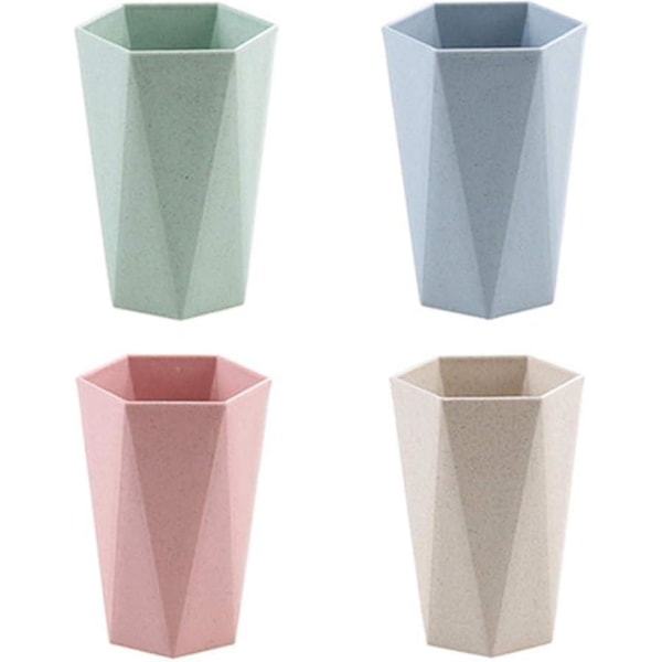 4-delad molntandborste mugg, munsköljningsmugg, tandborste mugg
