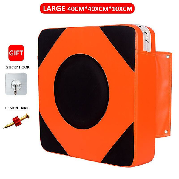 40cm Punch Leather Veggboksing Pute Mål Trening Sandsekk Fighter Martial Arts Boksesekk Fitness Taekwondo Treningsutstyr Orange