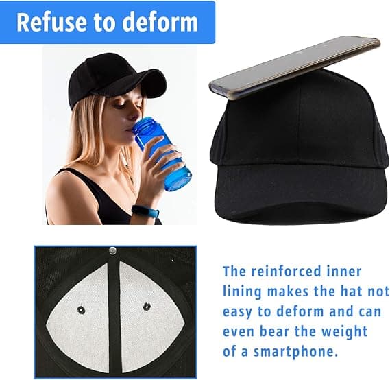 Unisex Baseball Cap Stor Størrelse - 100% Bomuld