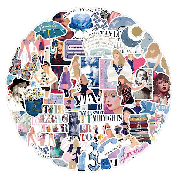 100 st/set Taylor Swift klistermärken leksak dekal för vattenflaska, bärbar dator, skateboard, hjälm, bil dekaler, perfekta presenter till Taylor-fans Swiftie B