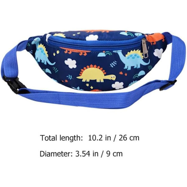 Dinosaur Fanny Pack, Lasten Vyölaukku Piirretty Hipsack Vyölaukku Vyölaukku Fanny Pack Kangas Nylon Rahavyö Ristiriimu