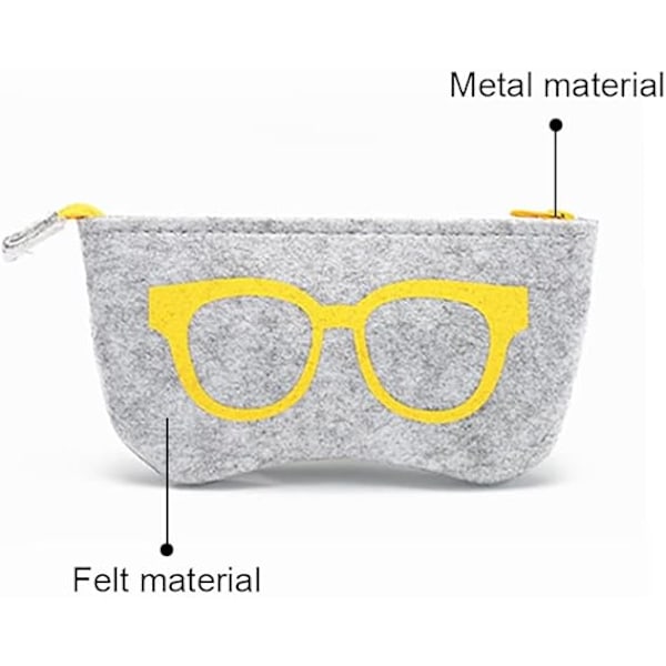 Dragkedja Glasögonfodral Skyddande Solglasögon Påse Mode Glasögon Väska för Kvinnor Män Pojkar Flickor