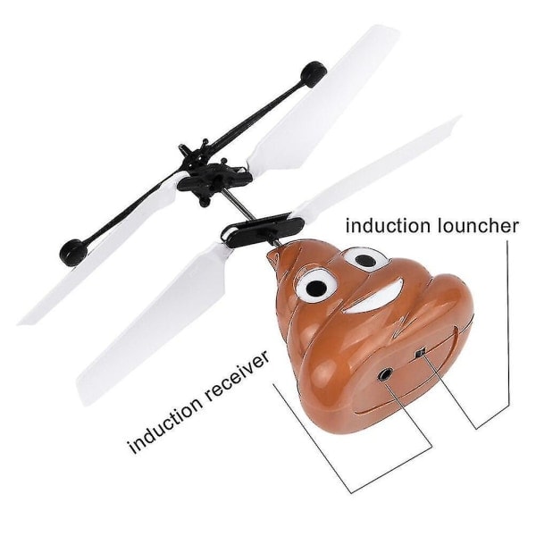 Flygande bajs infraröd induktionsfjärrkontroll induktions mini flygplan leksak [DB]