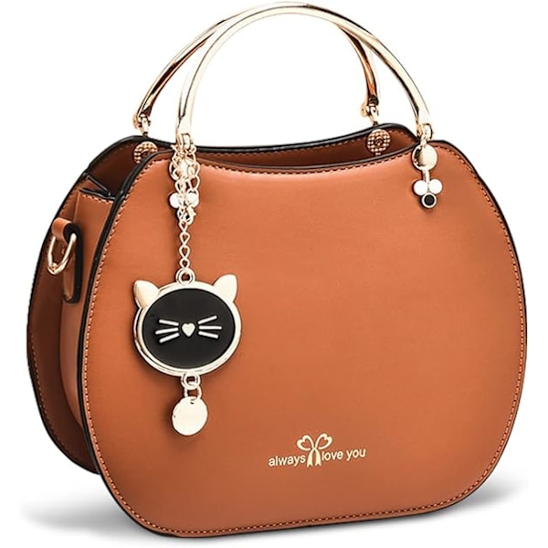 Kvinnors mode handväskor små crossbody väska flickor damer runda axelväskor PU läder budväskor