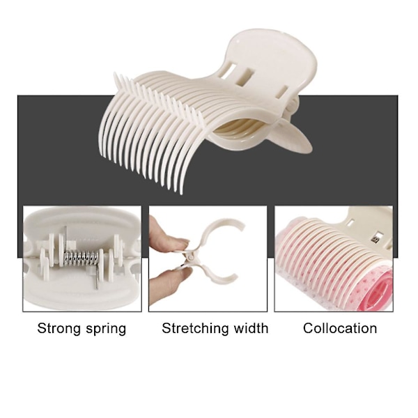 12 st hårrullar klämmor, varma rullar klämmor, hår curler klo klämmor, hår perm isolering klämma