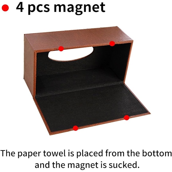 Papirholder, Attractiv og Robust Plassbesparende Etui Serviett Lærholder Bil Dekorasjon Pakkeinnhold Lær Husholdning Kontor (1 stk Gull)