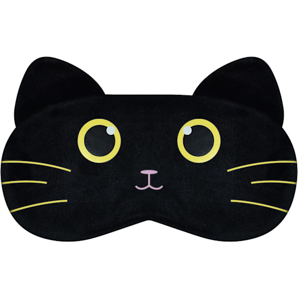 Sömn Ögonmask, Cartoon Cat Ögonmask Mjuk Plysch Ögonmask för Sovande Resa Blockout Sovmasker Ögonlock