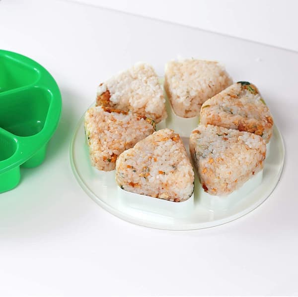 6 Huls Trekant Sushi Form Onigiri Risbold Presse Maker Non-stick Sushi Maker Værktøjer Til Tang Cilantro Risbolde
