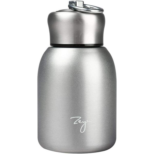 300 ml Mini Vakuumflaskor, Termosflaska Non-Leak Drickflaska Håll Varm och Kallt för Hemma Utomhus Resor Silver