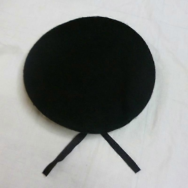 Herr Dam Soldat Basker Hatt Uniform Fransk Stil Militär Armé Ullmössa Black - Wool