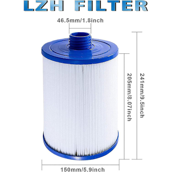 2 stk. Spa Filterpatron, Til Pleatco Pww50 Whirlpool Filter Spa Filter Til Unicel 6ch-940/Jacuzzi Spa Business Whirlpool Udskiftningsfilter