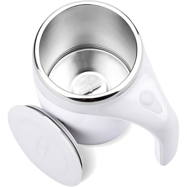 380ML Självrörande Kaffe Mugg Automatisk Magnetisk Omrörning Kaffe Mugg Roterande Hem Kontor Resa Omrörning Kopp White