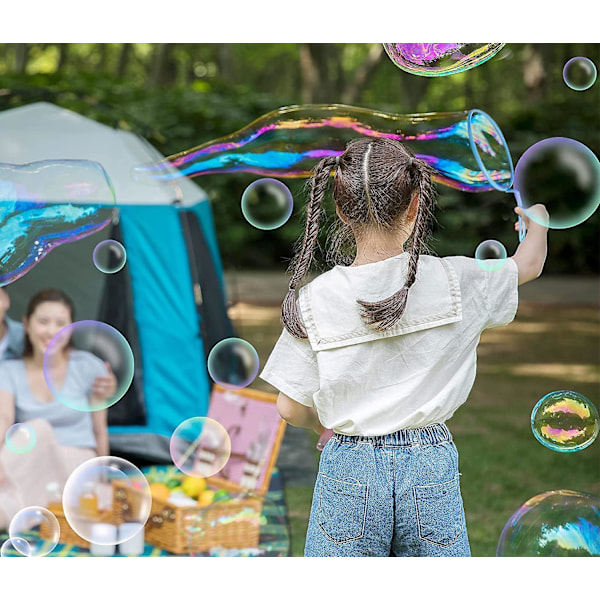 Stort bubbelpinneset, 15 st stora bubbelblåsningsleksaker med bricka i bulk för barn, sommar utomhus bubbel leksaker present