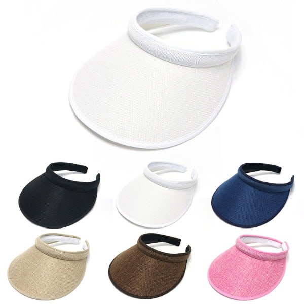 Damer Sommer Solhatte med Bred Skygge Visor Hatte Sol UV Beskyttelse Pink pink
