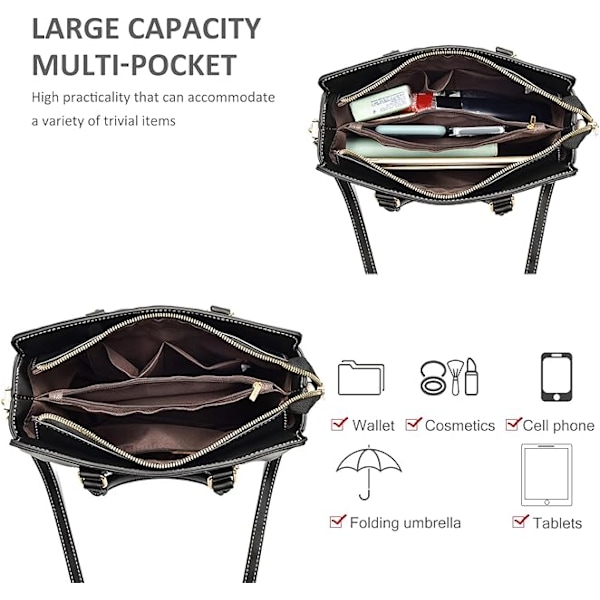 Damdesigner Handväskor Mode Topphandväska Dam Tryckt Handväska Axelväska PU Läder Crossbody Väska Medium Handväskor
